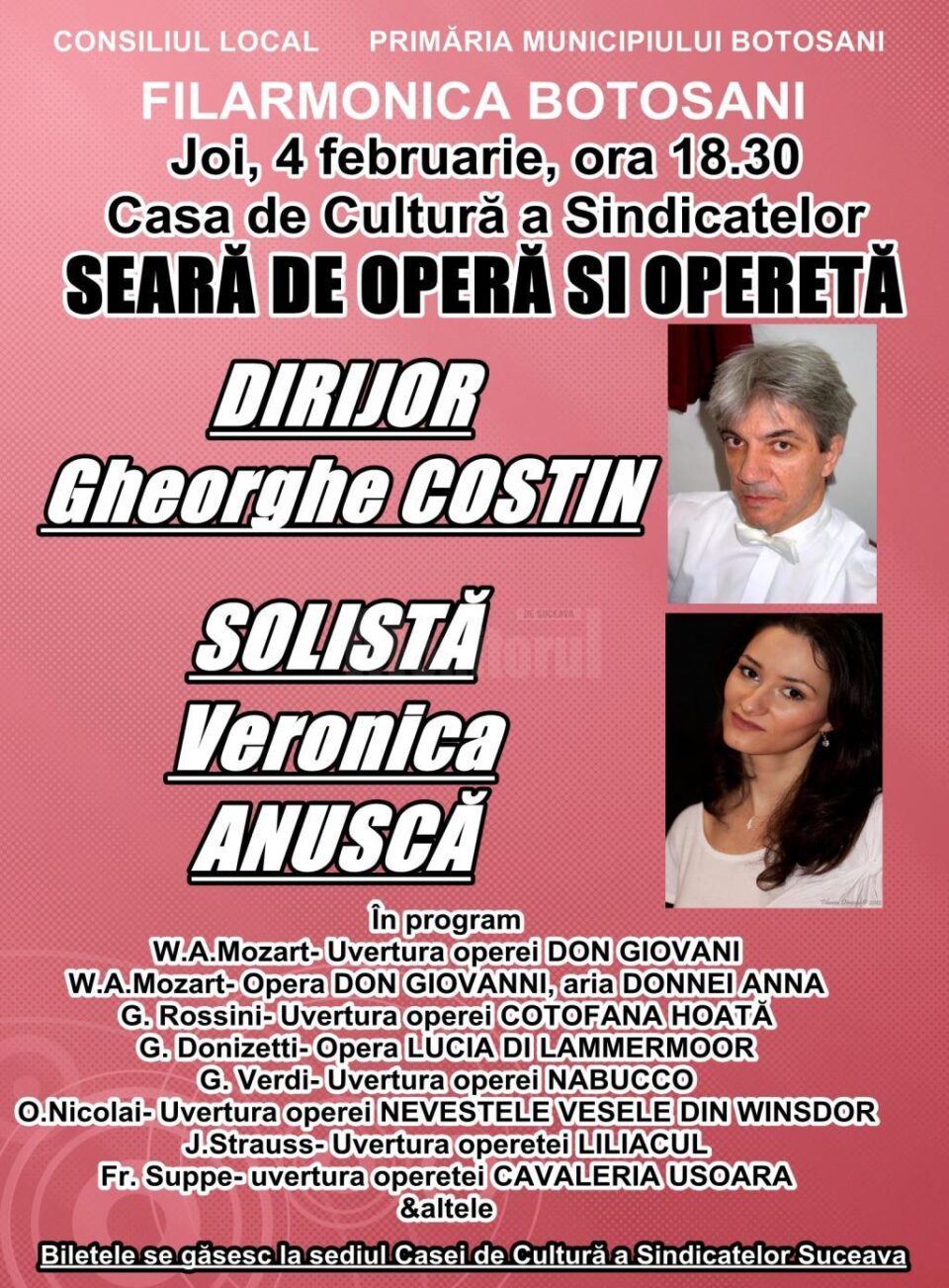 Seară de operă și operetă, pe scena suceveană