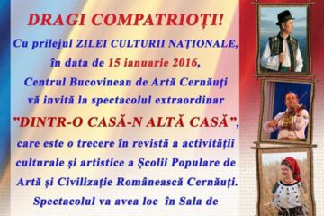 Manifestări culturale prilejuite de Ziua Culturii Naționale și Zilele "Mihai Eminescu"