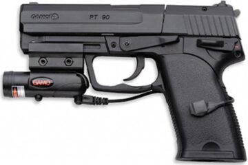 Un astfel de pistol au descoperit polițiștii în poșeta femeii