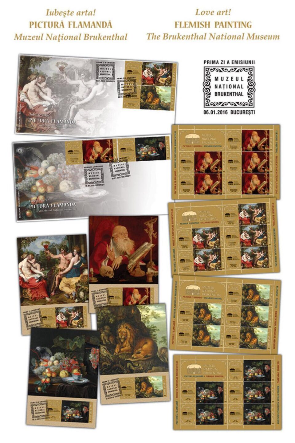 Emisiune de mărci poștale dedicată Muzeului Național Brukenthal din Sibiu