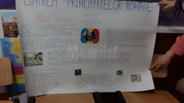 Unirea Principatelor Române, sărbătorită de elevii Liceului Tehnologic Cajvana