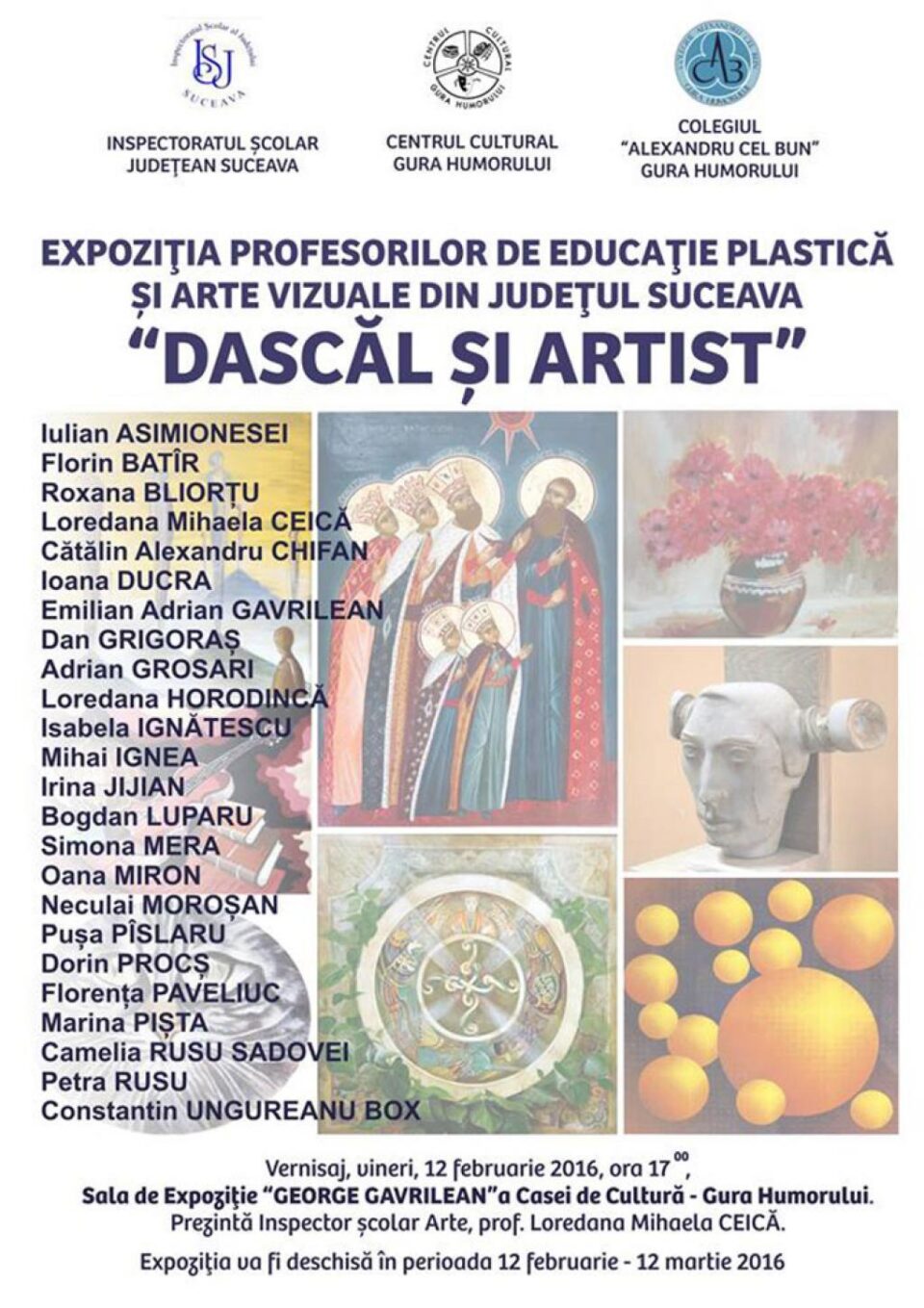 Expoziția profesorilor de educație plastică și arte vizuale din județul Suceava