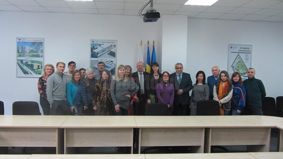 Cursanți ai Lectoratului de limba română de la Universitatea din Cernăuți, în vizită la USV