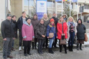 Cursanți ai Lectoratului de limba română de la Universitatea din Cernăuți, în vizită la USV