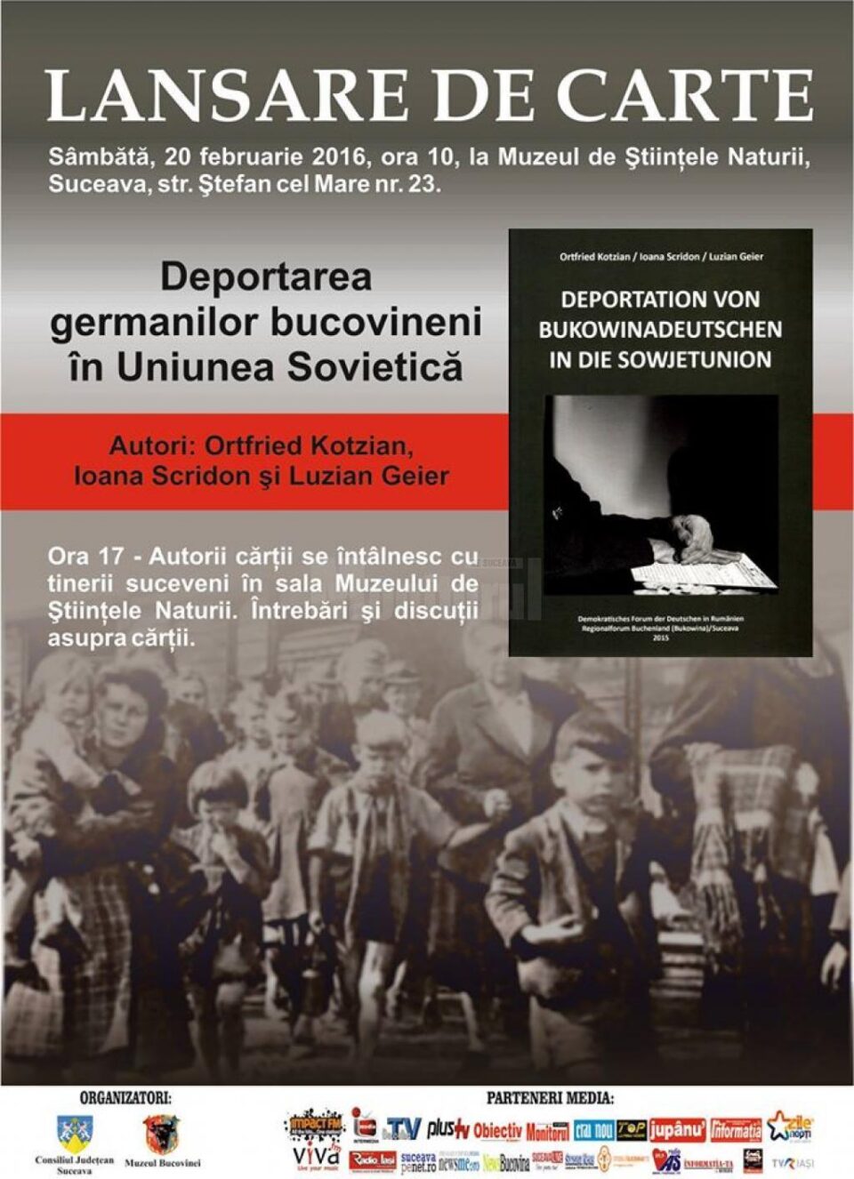 Lansarea volumului „Deportarea germanilor bucovineni în Uniunea Sovietică”