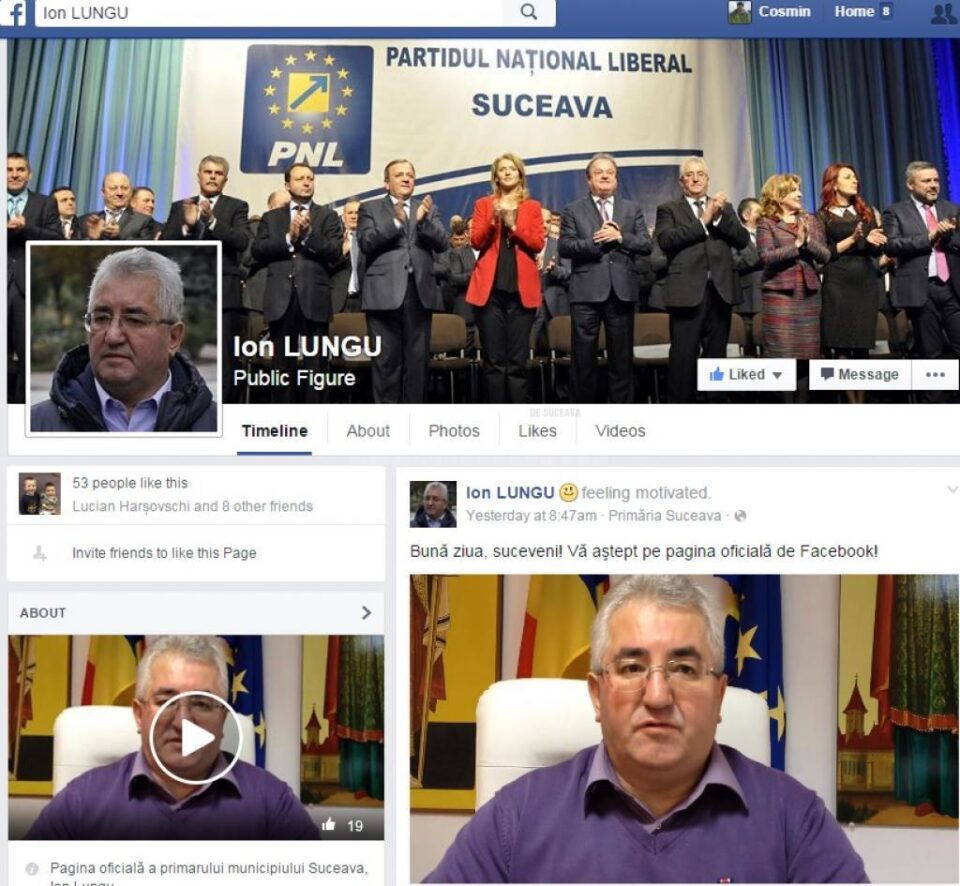 Primarul Sucevei și-a făcut pagină de Facebook