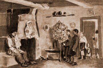 Cu steaua, la români – desen de Mattias Adolf Charlemont (1820-1871)