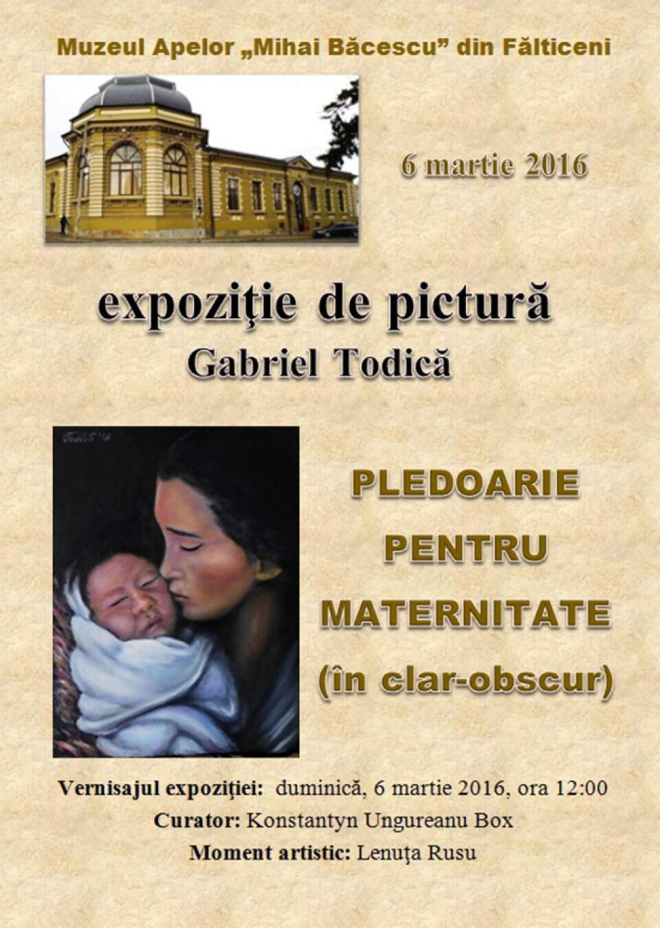 Expoziția de pictură „Pledoarie pentru maternitate (în clar-obscur)”