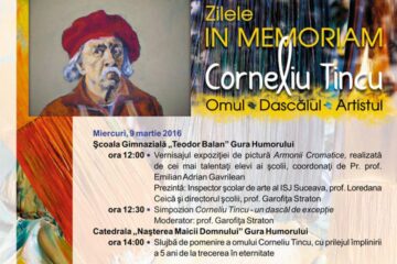 Zilele „In Memoriam Corneliu Tincu. Omul, Dascălul, Artistul”