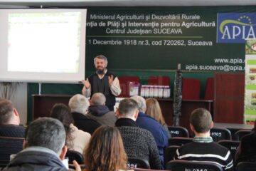 Dr. ing. Nelu Orlaie le-a expus agricultorilor suceveni oportunitățile de dezvoltare a unor afaceri de succes