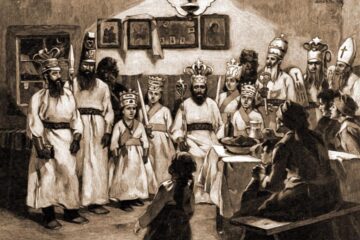 Irozii, la români – desen de Julius Zalaty Zuber (1867-1918)