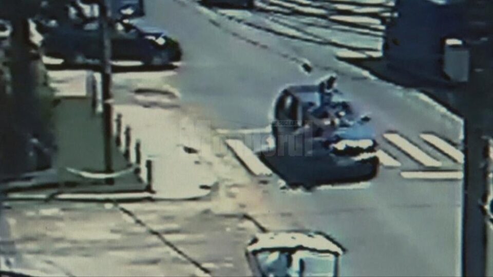 Accidentul, surprins de o cameră video