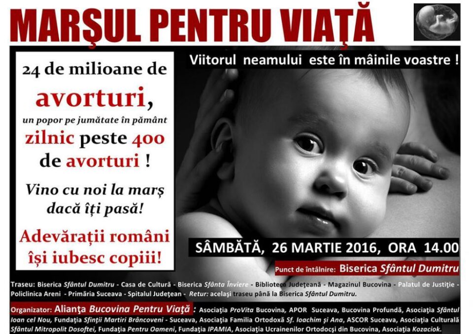 „Marșul pentru viață”, pe străzile Sucevei „Marșul pentru viață”, pe străzile Sucevei
