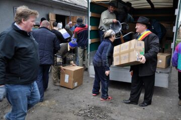 Ajutoarele aduse pentru centrul de la Sasca Mică