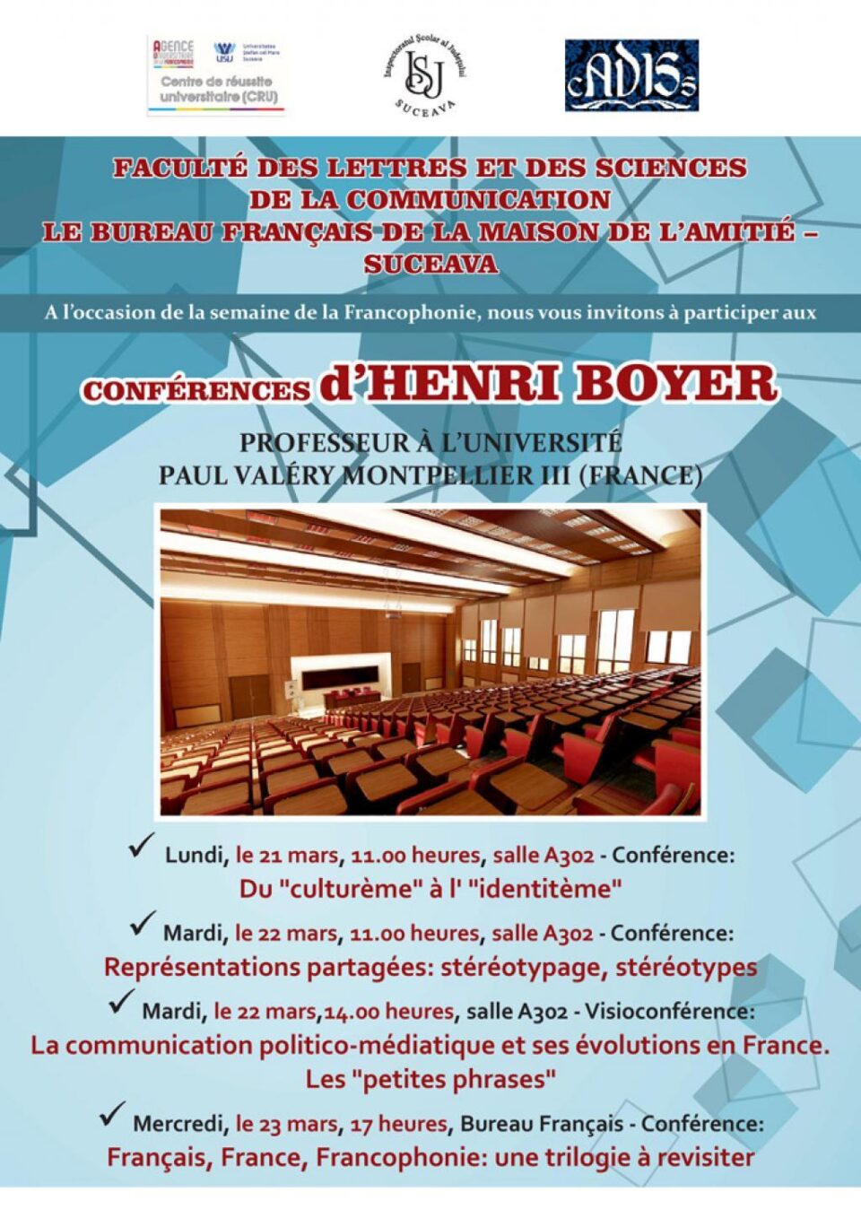 Ziua Internațională a Francofoniei, sărbătorită la Biroul Francez