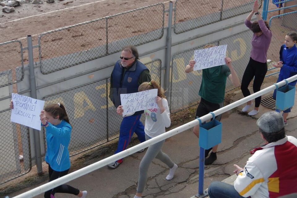 Protest inedit pe stadionul Areni