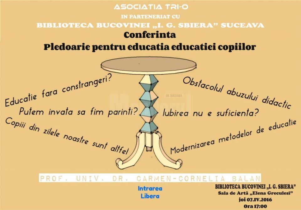 Conferința „Pledoarie pentru educația educației copilor”