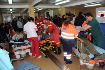 În urma accidentului secția UPU a spitalului județean s-a umplut de răniți