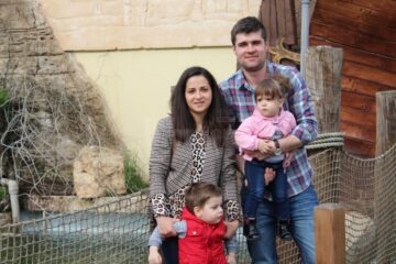 Andrei Bidu cu familia