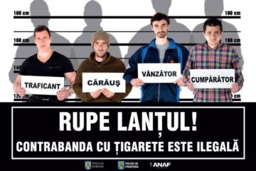 „Rupe lanțul! Contrabanda cu țigarete este ilegală!”