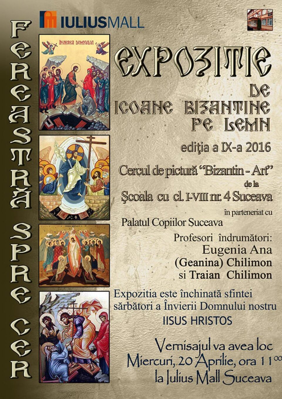 Expoziție de icoane bizantine pe lemn, la Iulius Mall Suceava