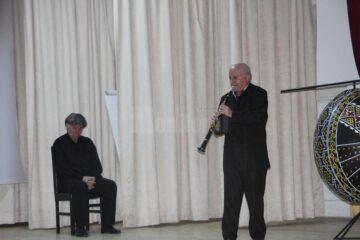 Actorul Ion Caramitru și muzicianul Aurelian-Octav Popa