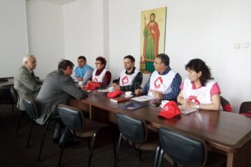 Sindicaliști SANITAS la întâlnirea cu subprefectul Atanasă Nistor