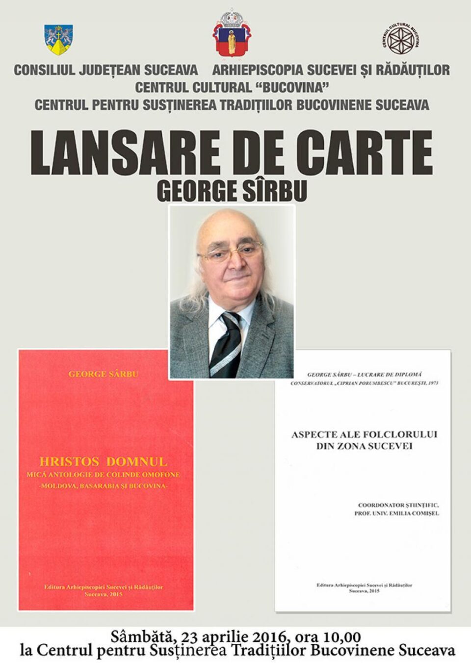 Dublă lansare de carte, la Centrul pentru Susținerea Tradițiilor Bucovinene