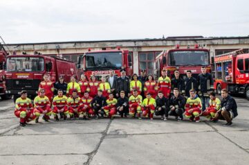 Elevi de la Colegiul „Andronic Motrescu” din Rădăuți, în vizită la Baza de Pregătire a pompierilor de la Siret