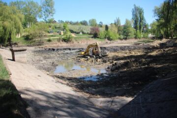 Administrația locală continuă lucrările pentru curățarea celor două lacuri, la unul fiind aproape finalizate