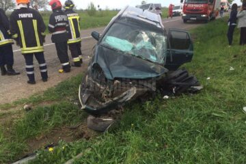 Autoturismul Honda, condus de un bărbat de 68 de ani din București, a intrat pe contrasens