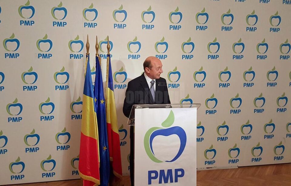 Fostul președinte al României și președintele Partidului Mișcarea Populară, Traian Băsescu Fostul președinte al României și președintele Partidului Mișcarea Populară, Traian Băsescu