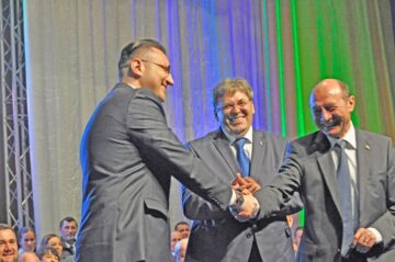 Traian Băsescu, Bogdan Codreanu (stânga) și Corneliu Popovici (mijloc)