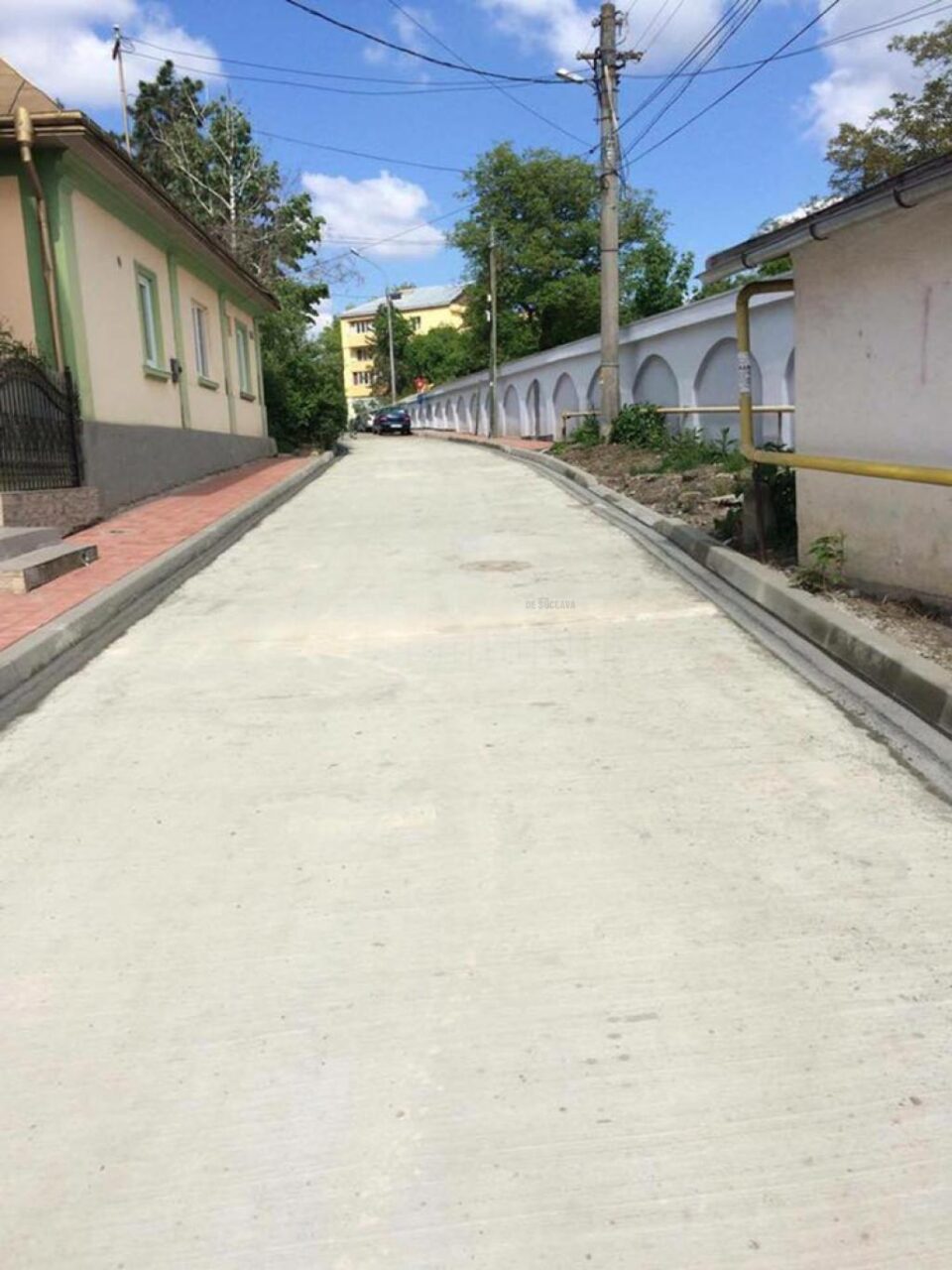 Strada Ștefan Tomșa, recent refăcută prin betonare