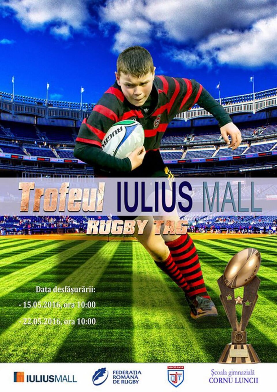 Trofeul Iulius Mall Rugby Tag, duminică, pe terenul de sport de la Iulius Mall