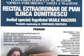 Recital extraordinar de pian Ilinca Dumitrescu