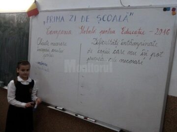 Elevii Școlii „Miron Costin” fac campanie pentru o educație de calitate