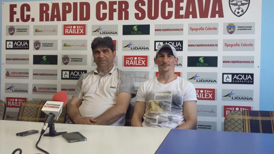 Bogdan Tudoreanu, președintele Consiliului de Administrație al ACS Rapid CFR Suceava, și antrenorul-jucător Daniel Bălan Bogdan Tudoreanu, președintele Consiliului de Administrație al ACS Rapid CFR Suceava, și antrenorul-jucător Daniel Bălan