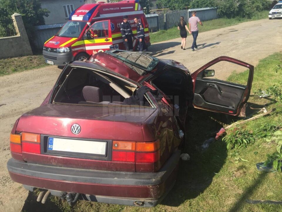 Mașina implicată în accident