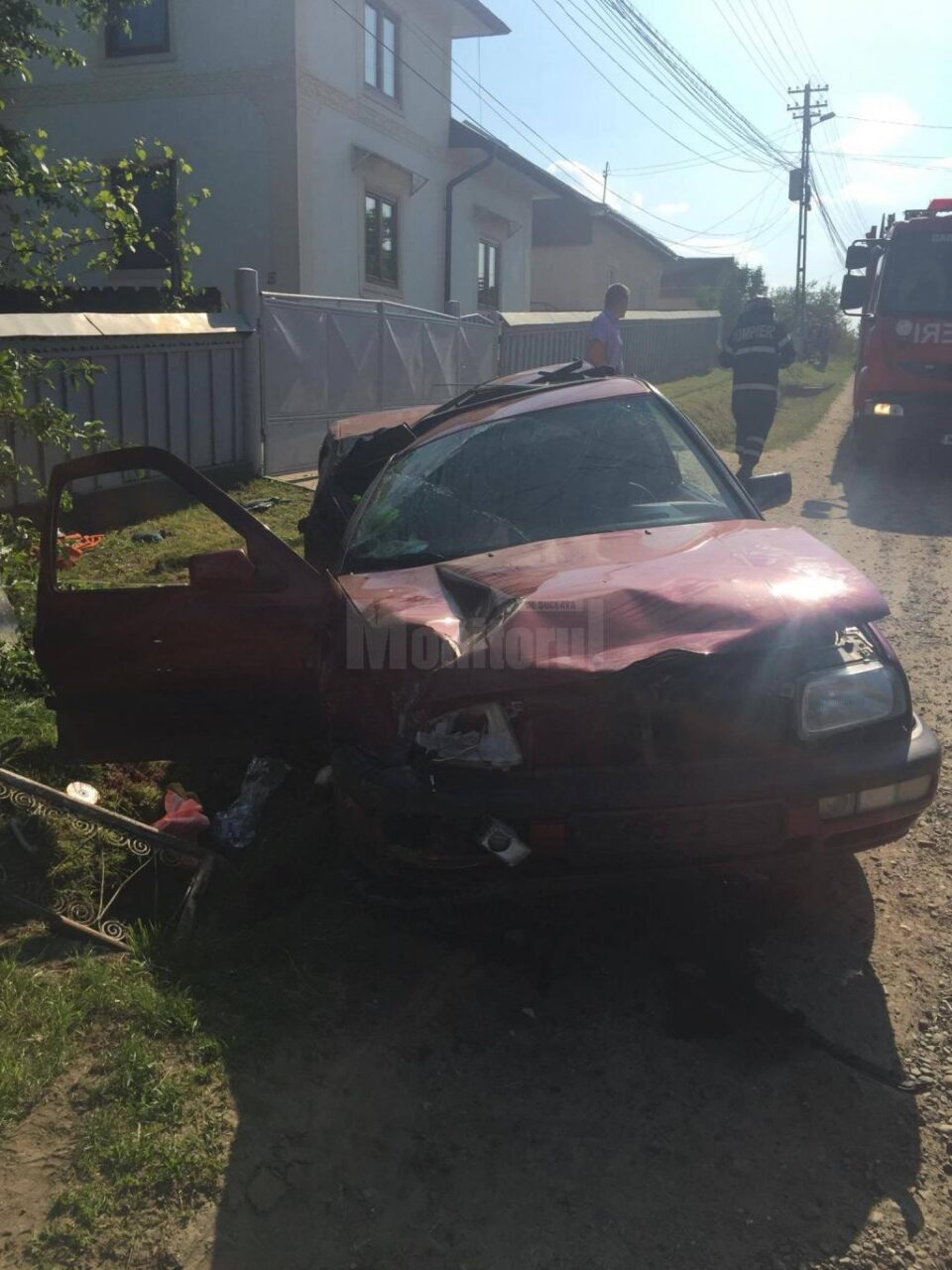 Mașina implicată în accident