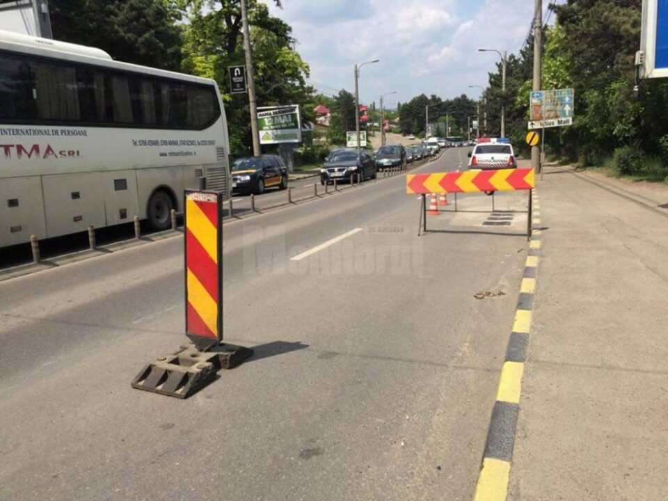 Porțiunea restricționată, după ce s-a lucrat la aducerea la nivel a canalelor
