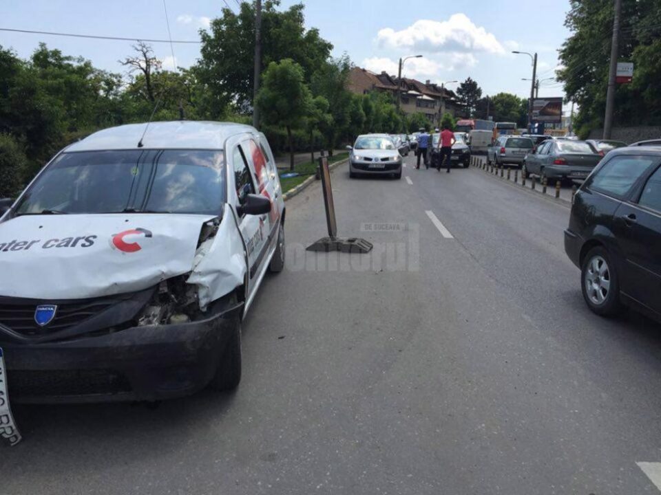 Mașina condusă de șoferul din Botoșani
