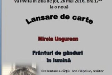 Lansare de carte: „Frânturi de gânduri în lumină”