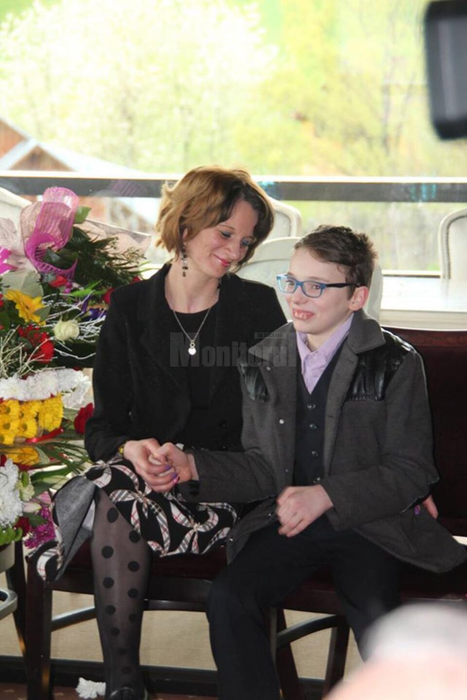 Sebi Crăciun împreună cu mama sa, Anca Crăciun