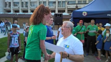 Primarul Ion Lungu la festivitatea de premiere a câștigătorilor Crosului Sucevei