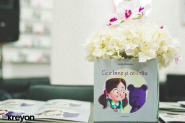 Baloane colorate și cărți pentru copiii care ajung astăzi în zona stațiilor OMV din zona Metro și din zona Bazar