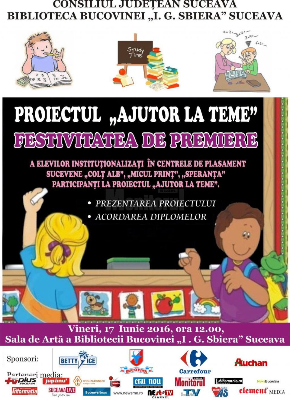 Zeci de copii instituționalizați în centre de plasament au beneficiat de programul „Ajutor la teme” Zeci de copii instituționalizați în centre de plasament au beneficiat de programul „Ajutor la teme”