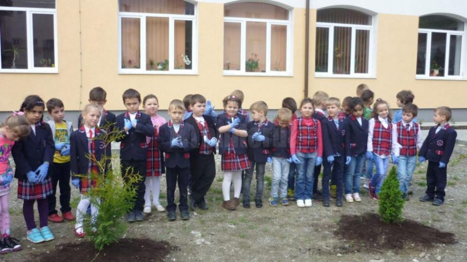 Micii grădinari ai Școlii Gimnaziale Nr. 4 din Vatra Dornei