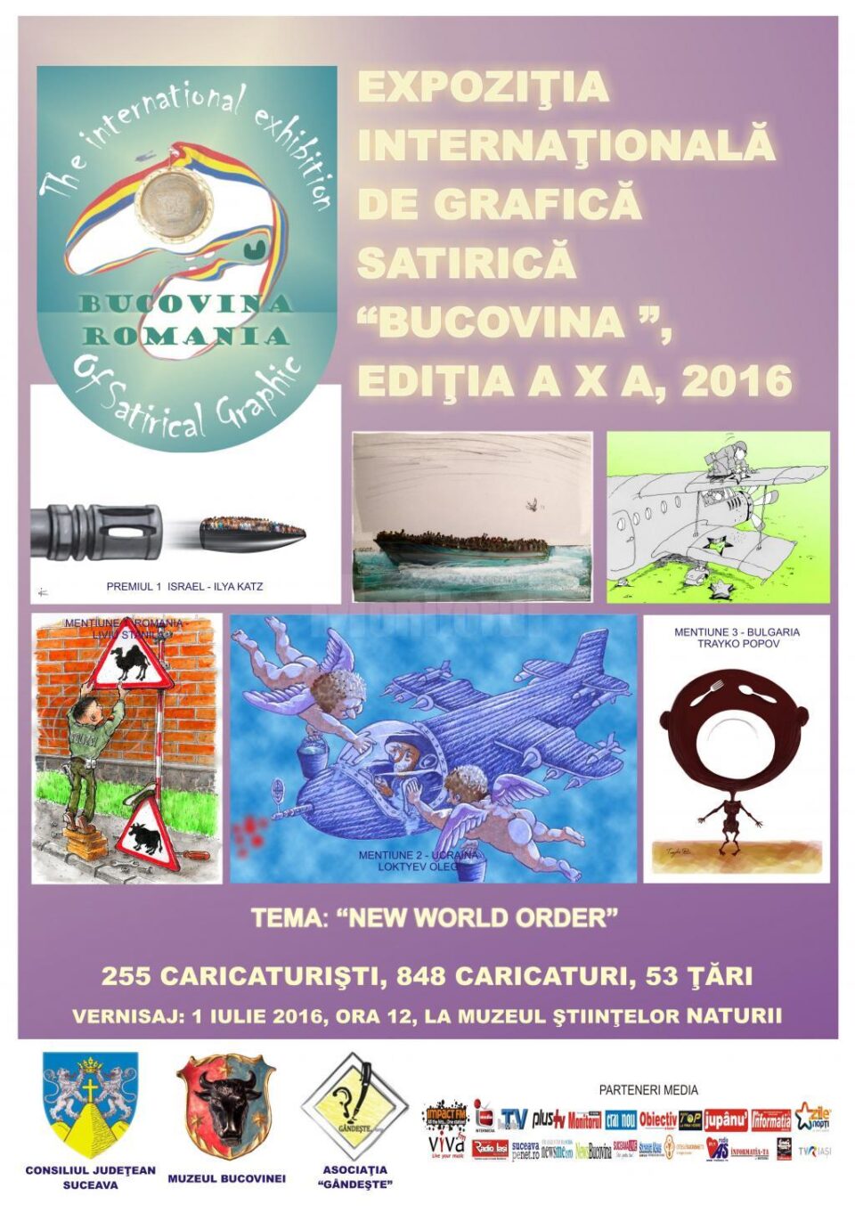 Expoziția Internațională de Grafică Satirică BUCOVINA - ROMANIA