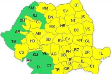 Cod galben de furtuni în mare parte din țară